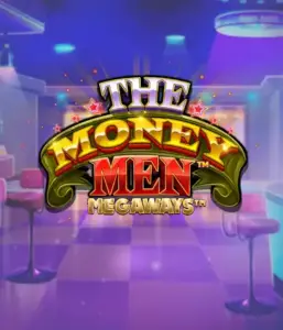 Experience the dynamic world of The Money Men Megaways game by Pragmatic Play, showcasing a striking logo with glittering stars on a lavish casino setting. This image conveys the excitement and glamour of high-stakes gambling with its striking design and colorful ambiance. Perfect for gambling fans craving high-energy gaming. 