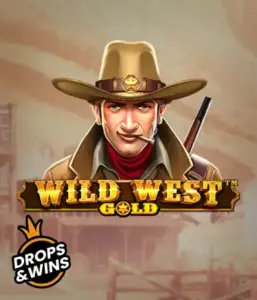  Encounter the rugged sheriff of "Wild West Gold," a captivating slot game by Pragmatic Play. The graphic depicts a confident sheriff with a sheriff’s badge, framed by a dusty Old West town backdrop. The game's title is prominently displayed in a stylized font, highlighting the Wild West adventure theme. 