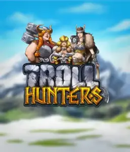 Step into the world of "Troll Hunters," where valiant Viking warriors prepare to take on their foes. The logo shows a pair of Vikings, male and female, equipped with weapons, with a frosty mountainous backdrop. They radiate power and determination, symbolizing the essence of the game's adventurous theme.