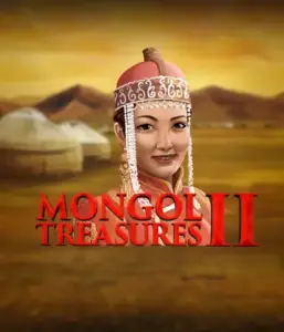 Discover the vibrant heritage of Mongolia with Mongol Treasures 2 slot by Endorphina, showcasing a beautiful Mongolian woman adorned in traditional attire against a pastoral Mongolian steppe backdrop. This graphic evokes the spirit of Mongolian tradition, providing a memorable visual adventure. 